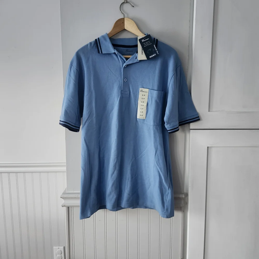 Penman Light Blue Men's Polo Shirt - Picture 4 of 5